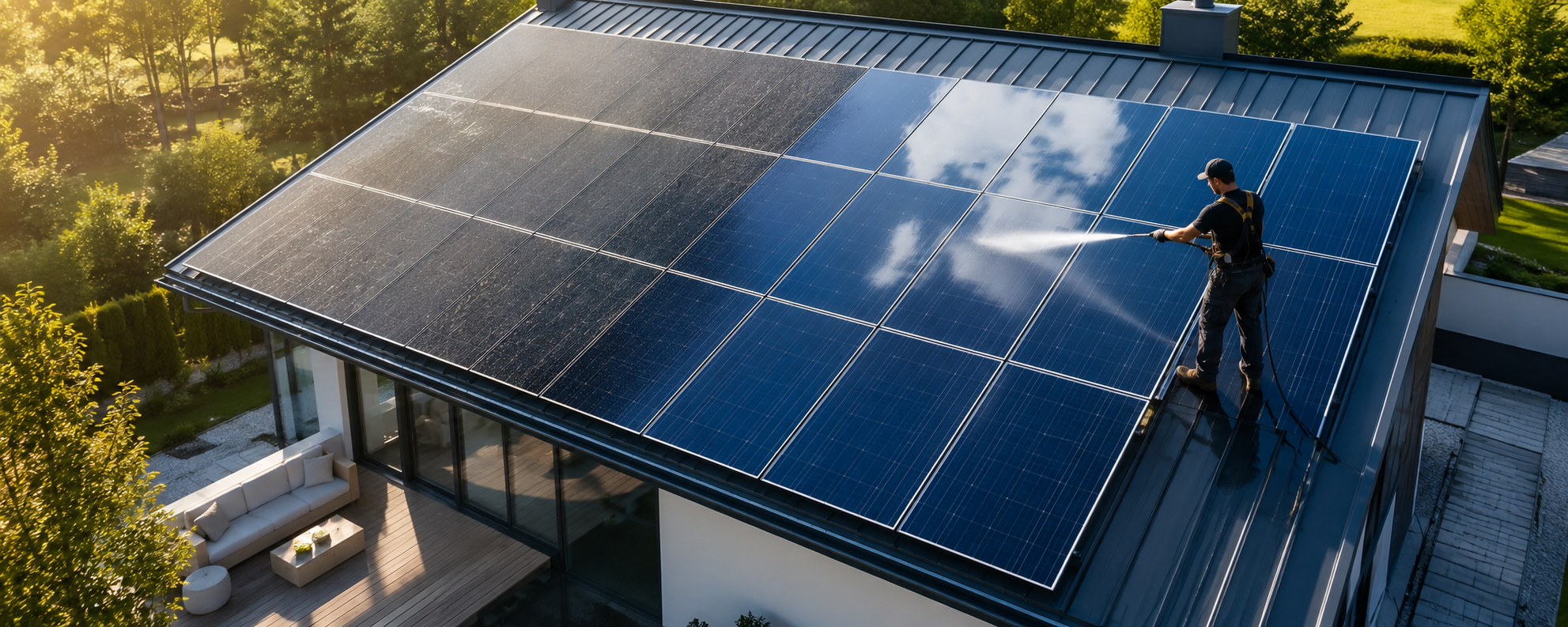Nettoyant professionnel panneaux solaires photovolta&iuml;ques